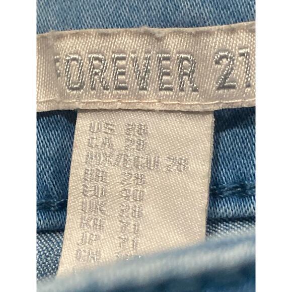 Forever 21 Women's Blue Straight Leg Jeans Size 30 Classic 5-Pocket‎ Design - Picture 2 of 11
